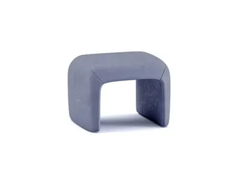 AMA - Low leather stool by Paolo Castelli - view 2